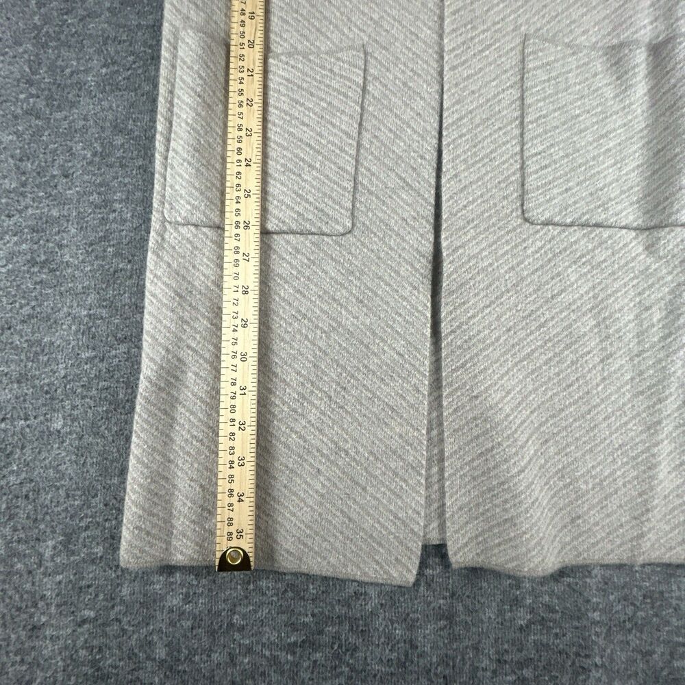 Tahari 100% Cashmere Open Front Long Cardigan Womens Sz XS Beige Hooded 36” Long - Picture 7 of 8